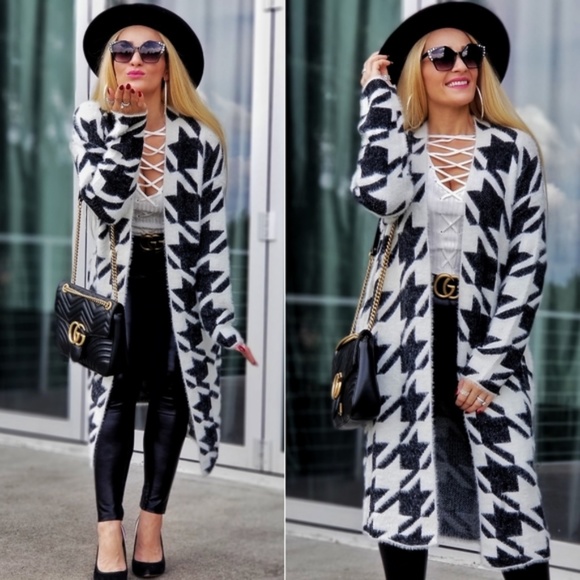 👋🔥RESTOCKED XENA Houndstooth Soft Cardigan - Picture 3 of 5